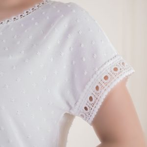 شومیز سفید اشکی